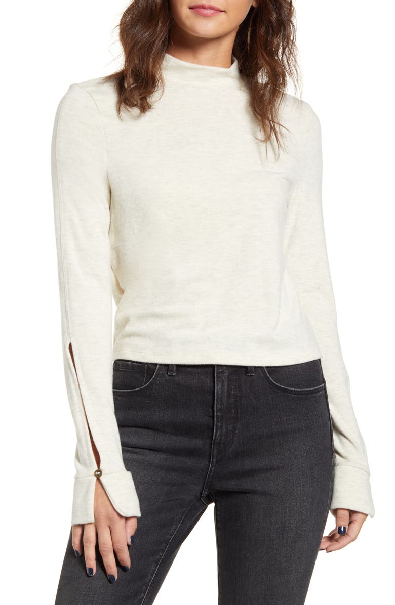 PST by Project Social T Long Sleeve Mock Neck Tee, Main, color,