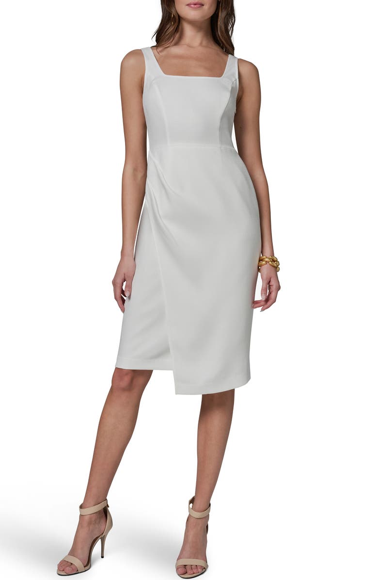 Donna Karan New York Faux Wrap Sheath Dress, Main, color, 