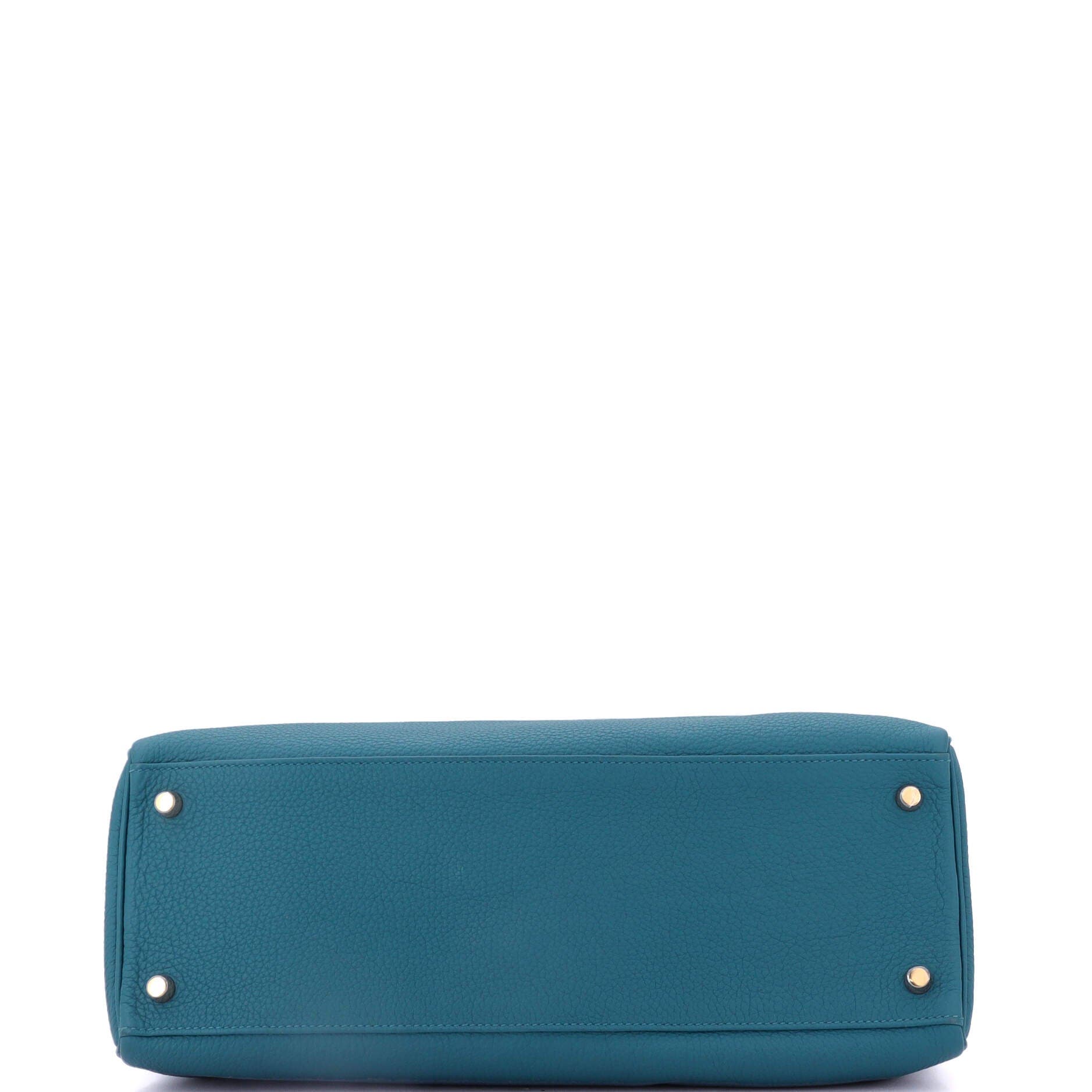 Pre-Owned Hermes Kelly Handbag Blue Togo with Gold Hardware 35, Alternate, color, Cobalt