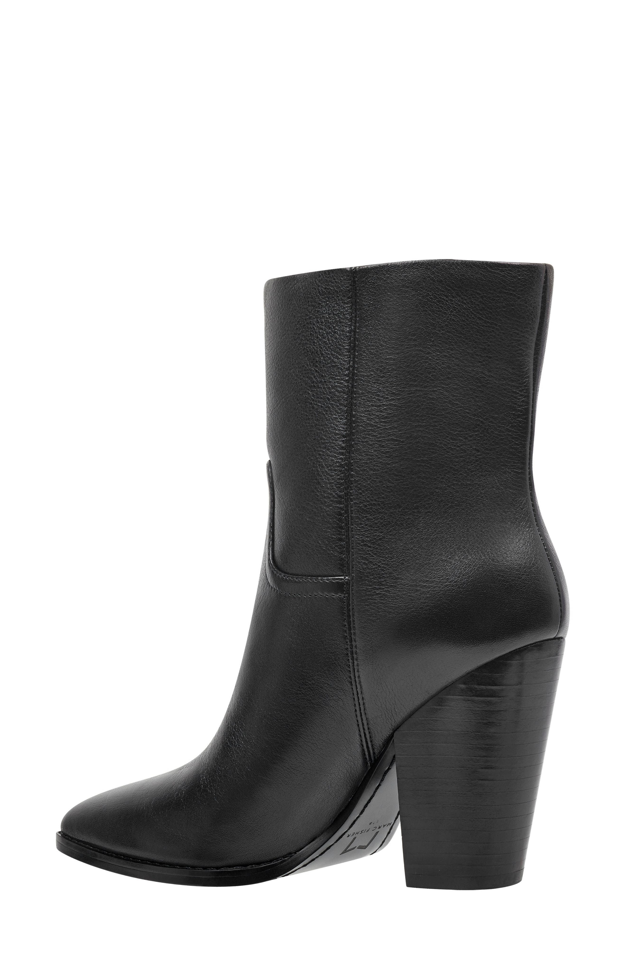 Devin Pointy Toe Bootie, Alternate, color, BLACK LEATHER