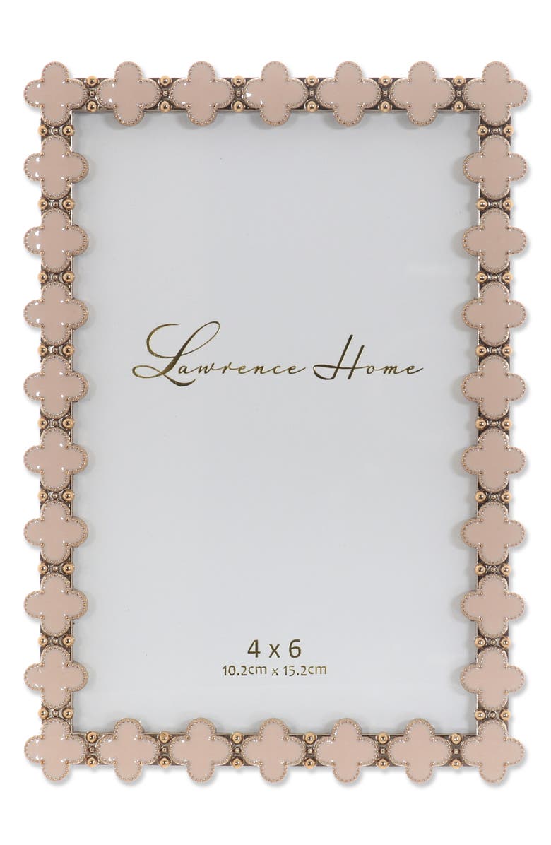 Lawrence Frames Pink Enamel Clover Picture Frame, Alternate, color, Pink/Gold