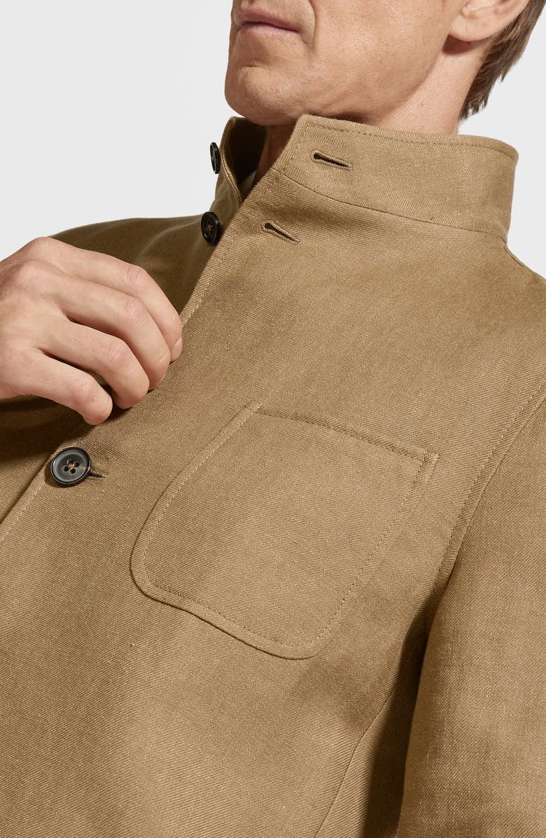 ZEGNA Linen & Wool Chore Jacket, Alternate, color, Atacama