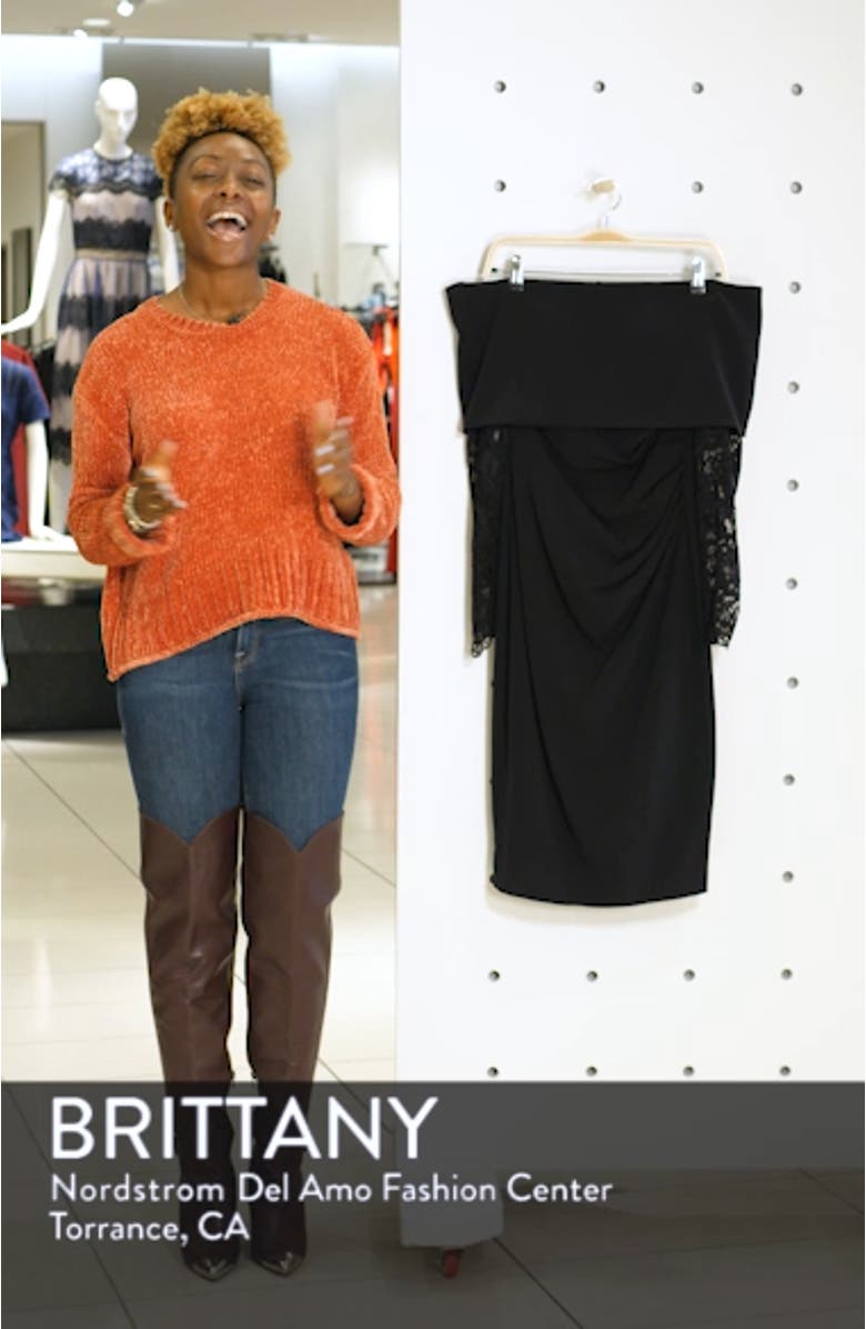 Lace Sleeve Off the Shoulder Sheath Dress, sales video thumbnail