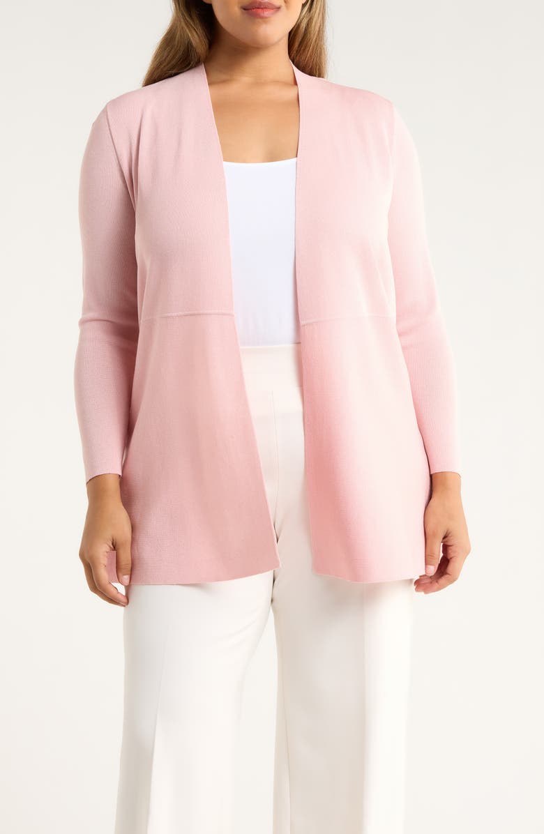 Anne Klein Montery Longline Cardigan, Main, color, Pink Blush
