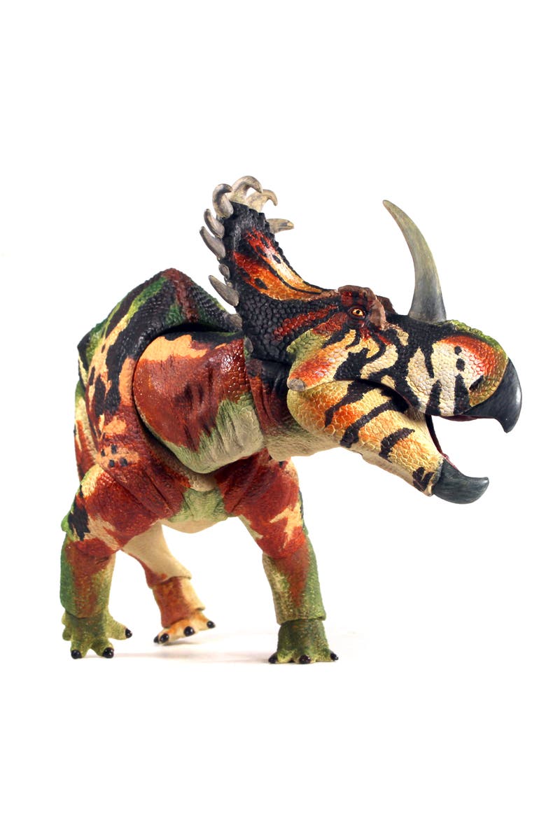 Sinoceratops Zhuchengensis Dinosaur Figure, Alternate, color, Multicolored