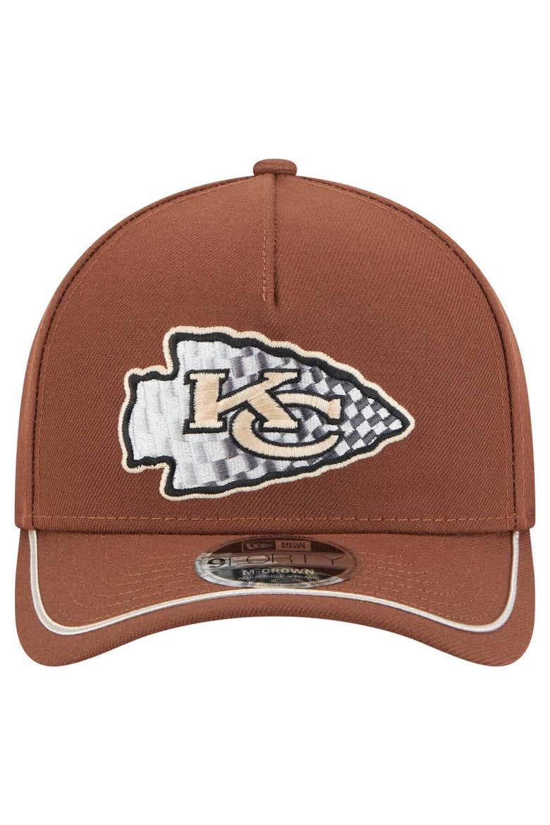 Men's New Era  Brown Kansas City Chiefs Motorsport 9FORTY Adjustable Hat, Alternate, color, Brown