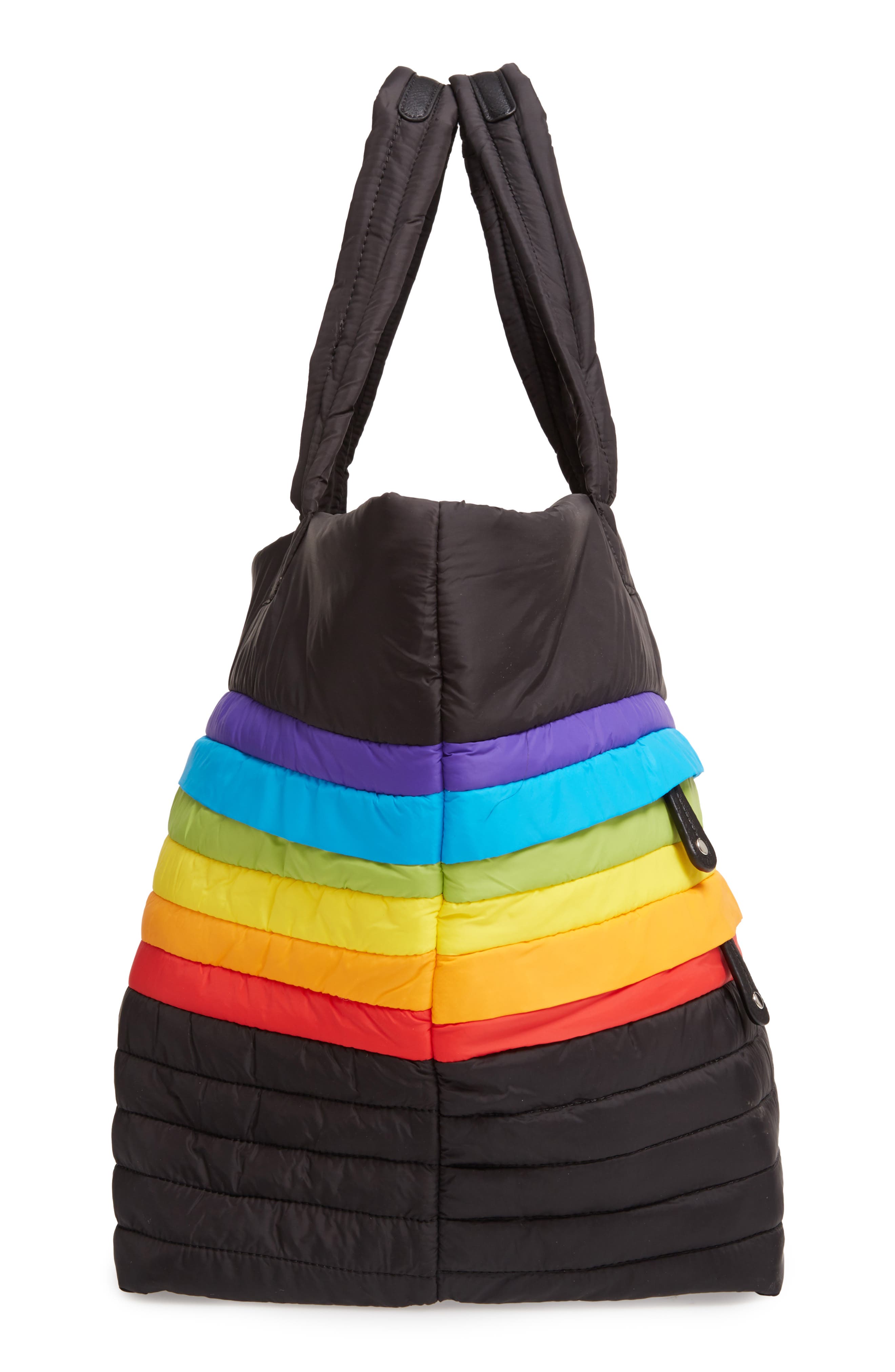 Sondra Roberts Large Puffer Rainbow Tote, Alternate, color, 