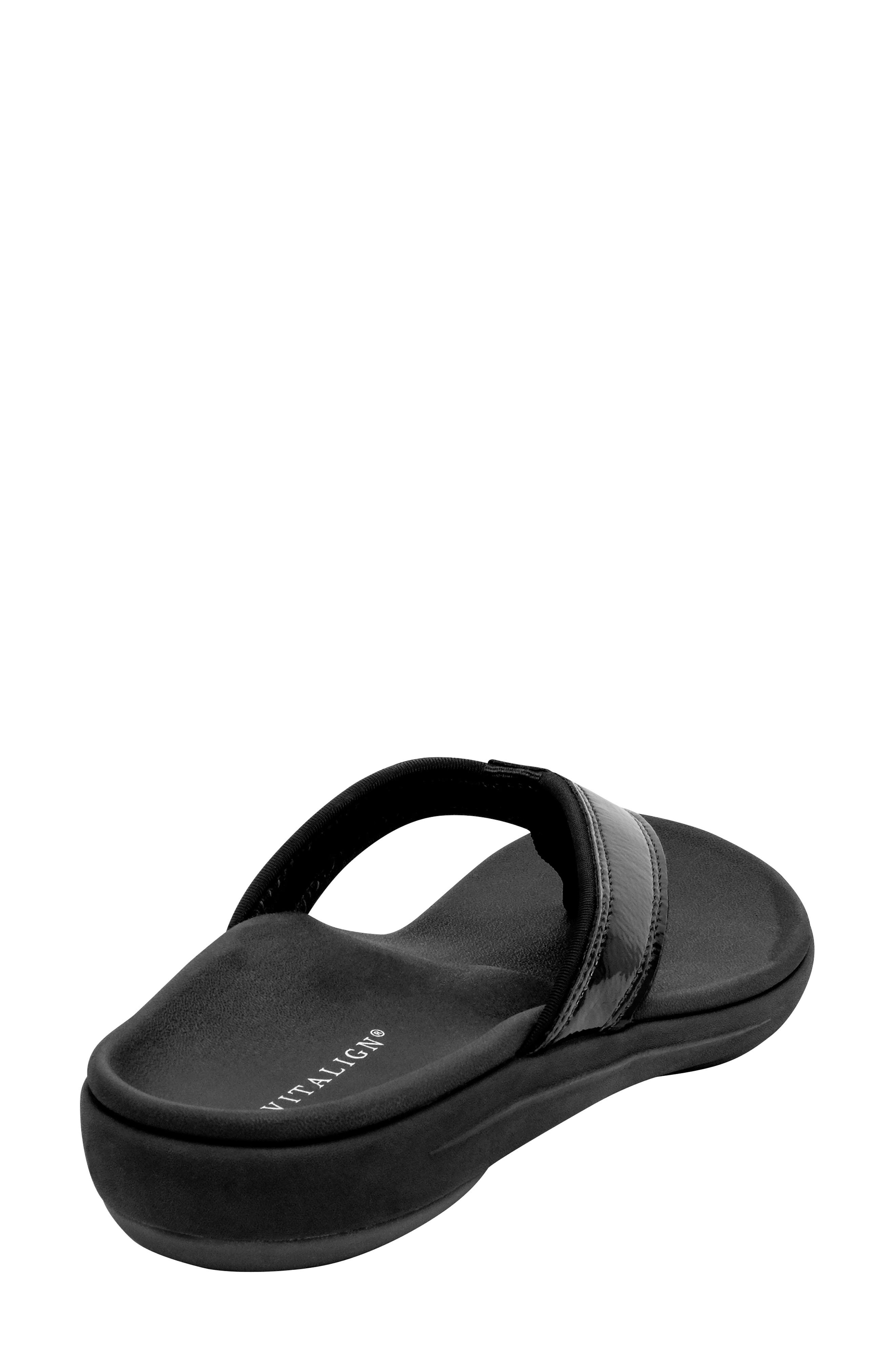 Revitalign Yumi Nuevo Orthotic Water Resistant Flip Flop, Alternate, color, Black
