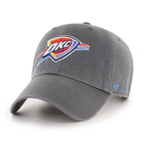 Men's '47  Charcoal Oklahoma City Thunder Core Clean Up Adjustable Hat