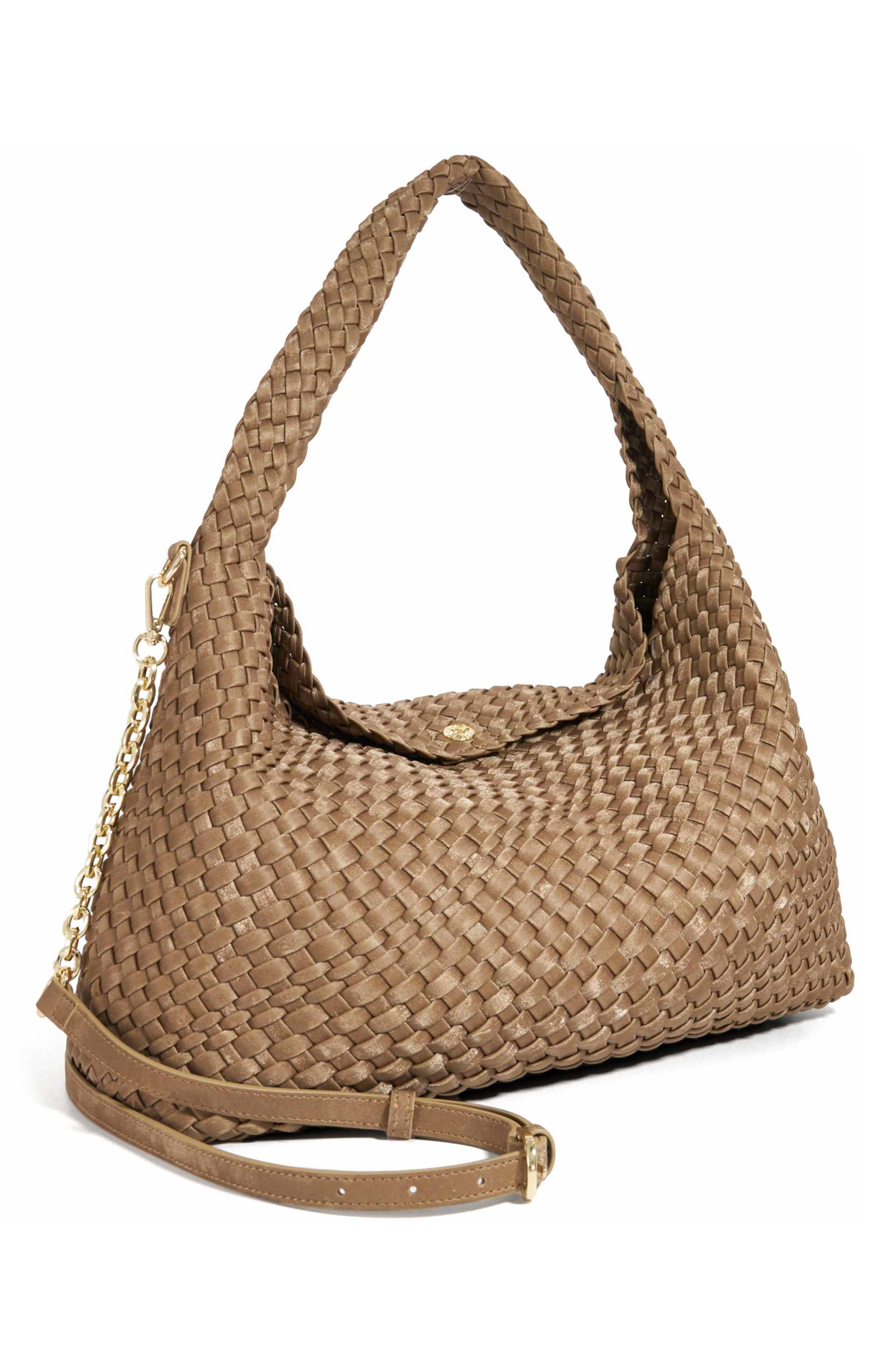 Deliberate L Woven Shoulder Bag, Alternate, color, BRONZE