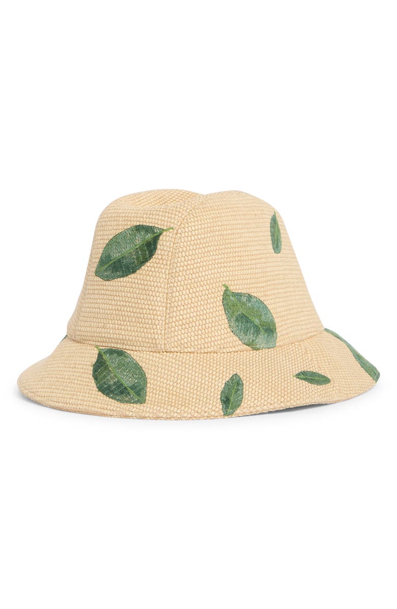 Longchamp Embroidered Bucket Hat, Alternate, color, Khaki