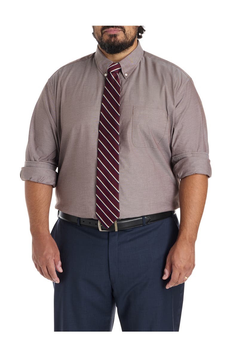 Oak Hill by DXL Oxford Dress Shirt, Alternate, color, Chicory Coffee
