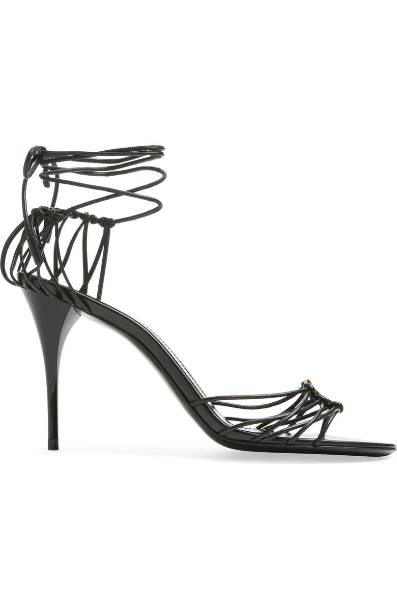 Saint Laurent Babylone Ankle Tie Sandal, Alternate, color,