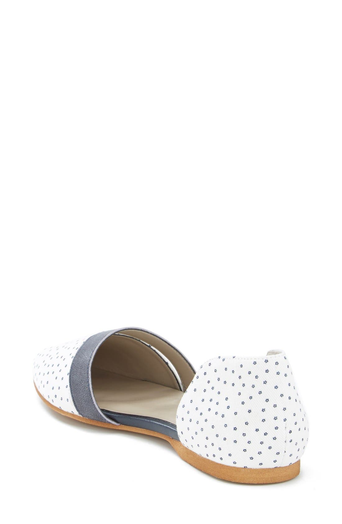 'Bandina' d'Orsay Flat, Alternate, color, WHITE / NAVY
