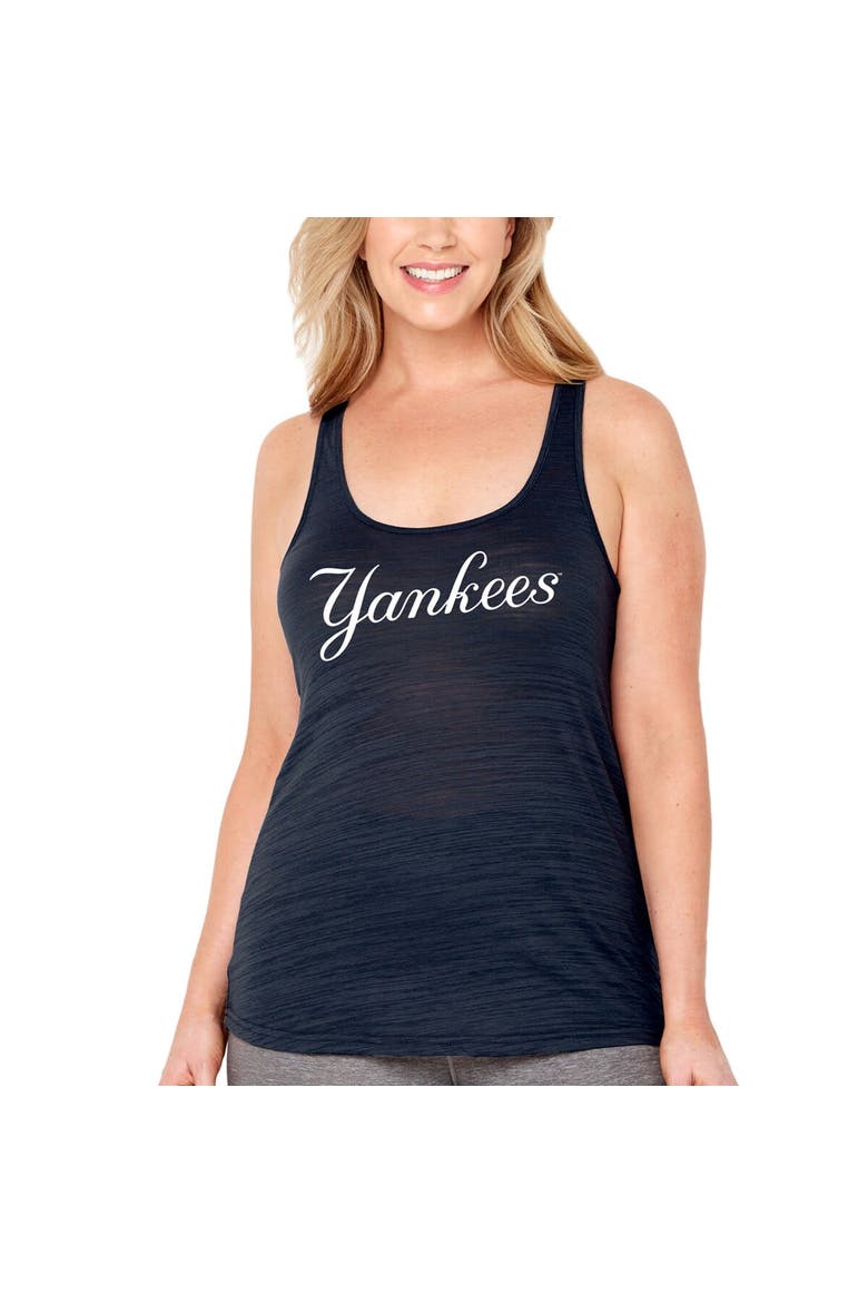 Women's Soft as a Grape Navy New York Yankees Plus Size Swing for the Fences Racerback Tank Top, Alternate, color, Navy