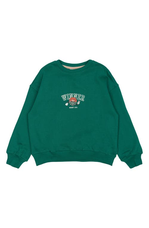 The New Kids' Paul Oversize Organic Cotton Sweatshirt In Green