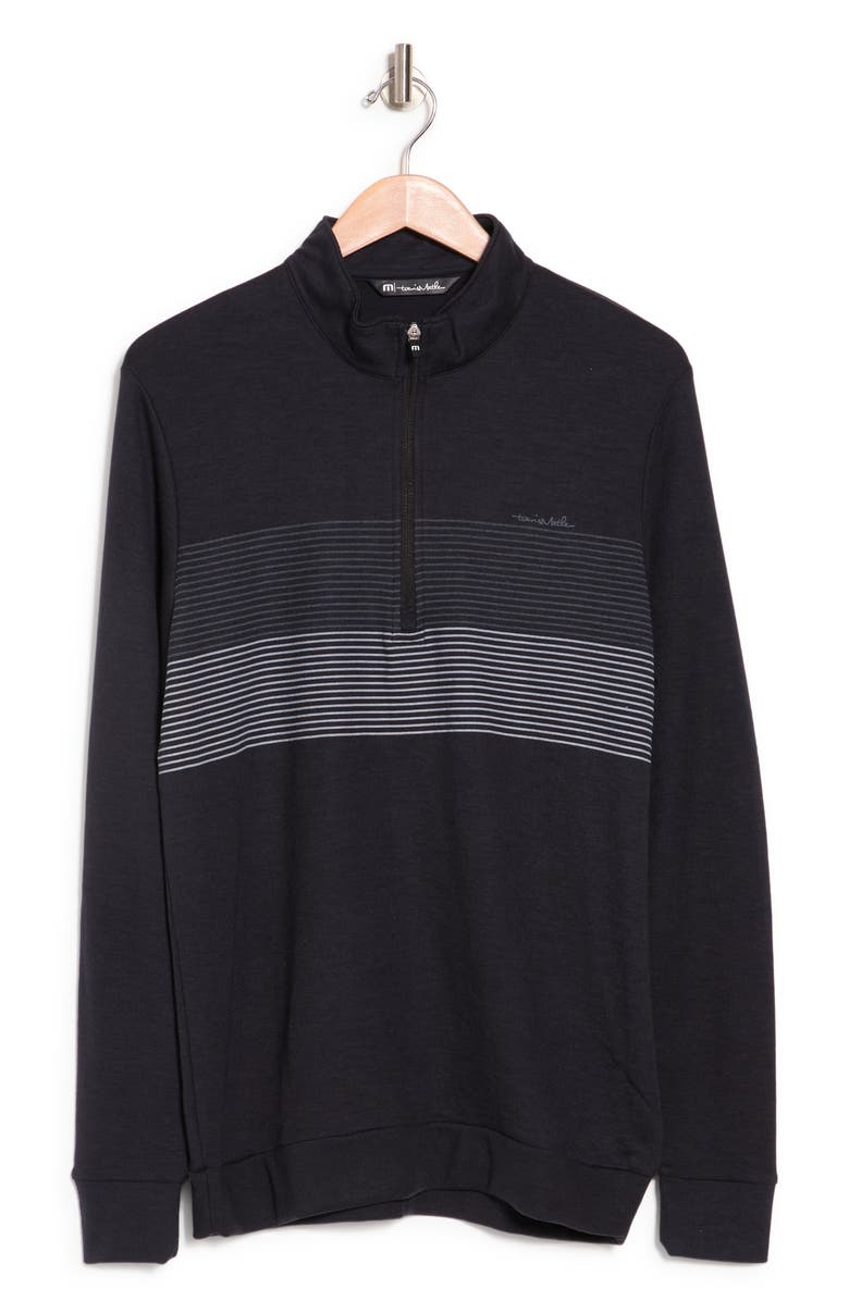 TravisMathew Book Club Quarter-Zip Jacket, Alternate, color, Black