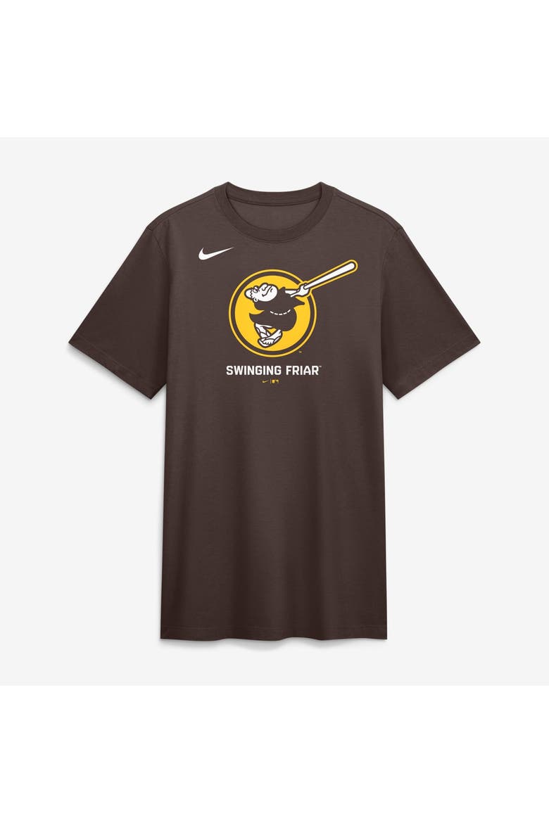 Men's Nike  Brown San Diego Padres Tri-Blend Logo T-Shirt, Alternate, color, Brown