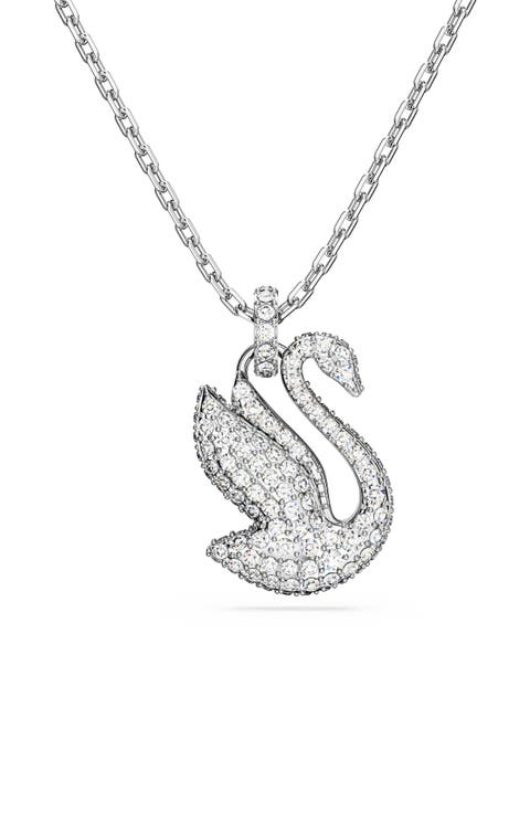Swan Crystal Pendant Necklace