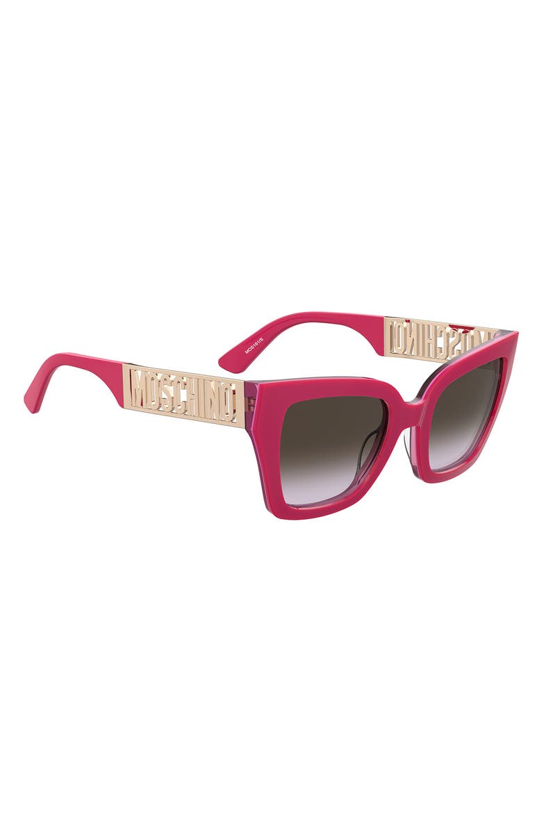 Moschino 53mm Cat Eye Sunglasses, Alternate, color, Fuchsia