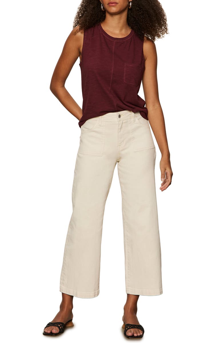 Sanctuary Nonstop Cotton Slub Tank, Alternate, color, Night Berry