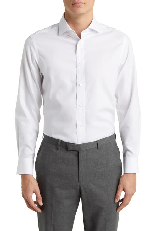 Non-Iron Twill Cutaway Slim Fit Shirt Single Cuff