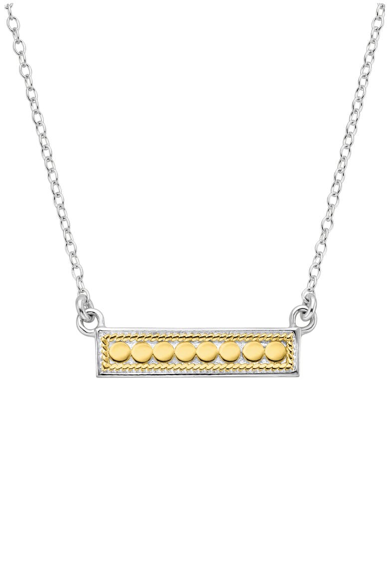 Reversible Bar Necklace, Main, color, GOLD/ SILVER