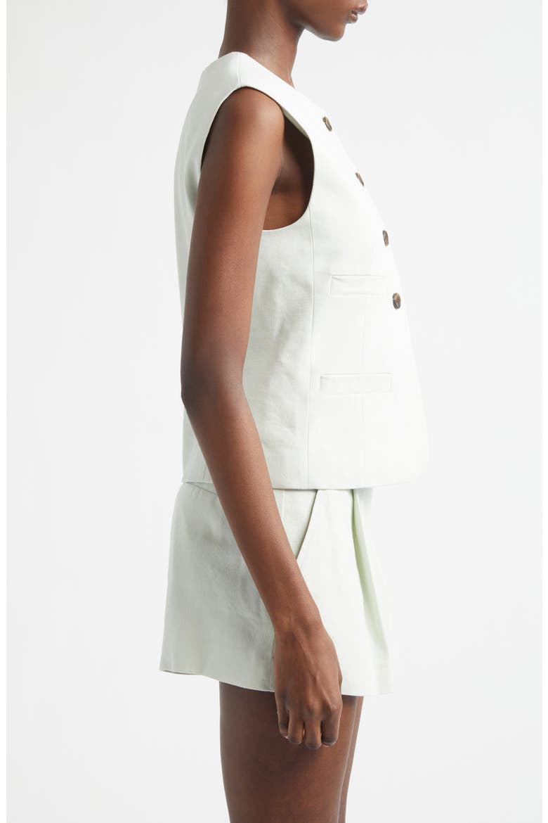 Georgie Linen Blend Vest, Alternate, color, PALE MINT