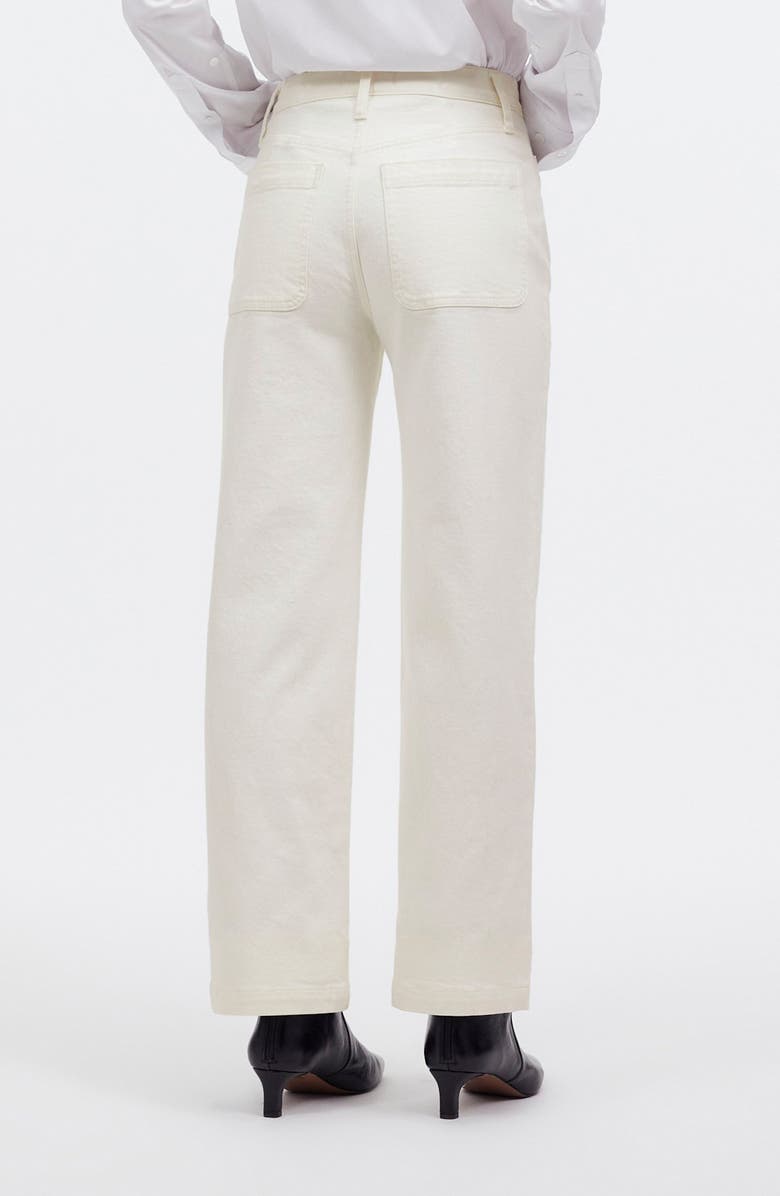 Madewell The Emmett Patch Pocket Edition Wide Leg Jeans, Alternate, color, Tile White