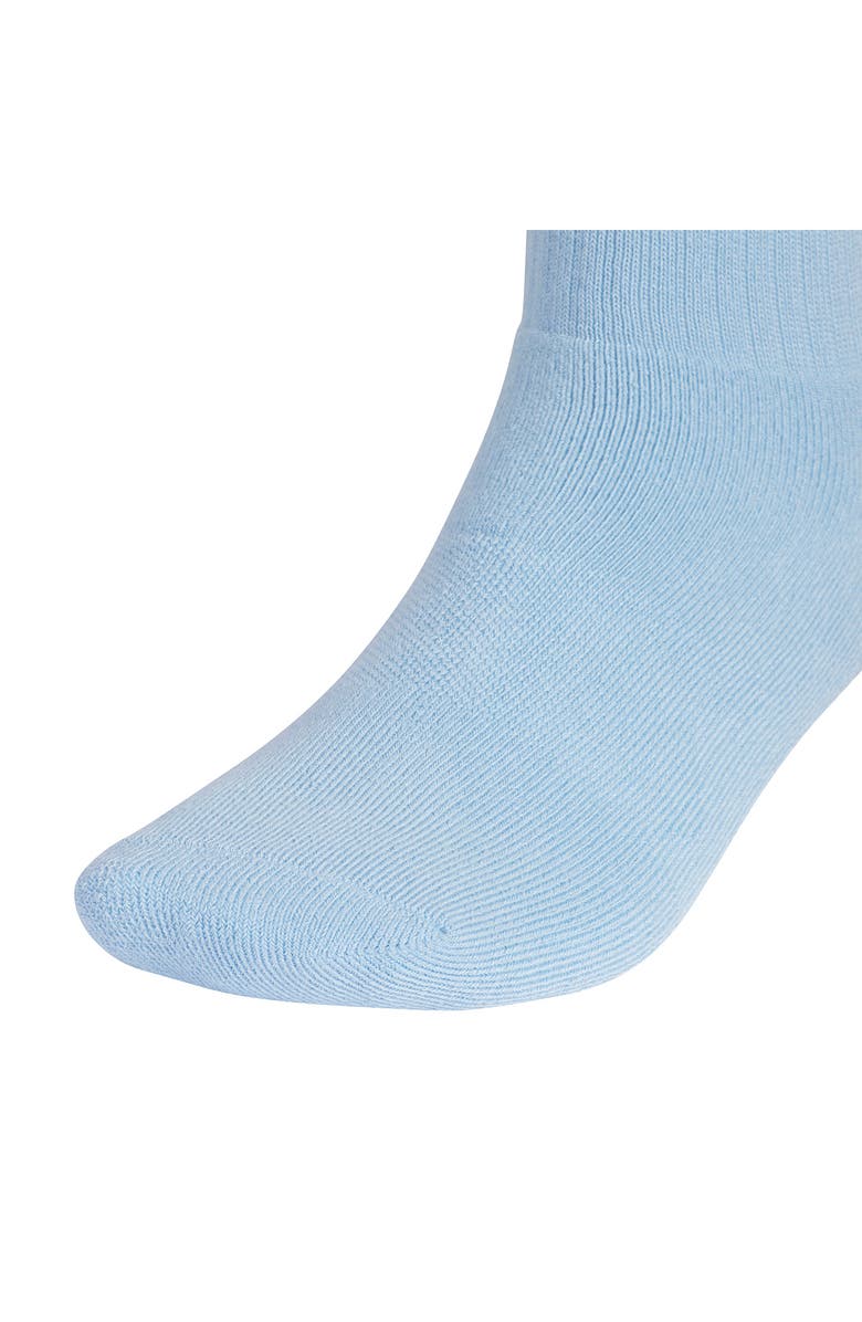 adidas Assorted 3-Pack Trefoil Performance Crew Socks, Alternate, color, Ash Blue/ Scarlet/ Green Ivy