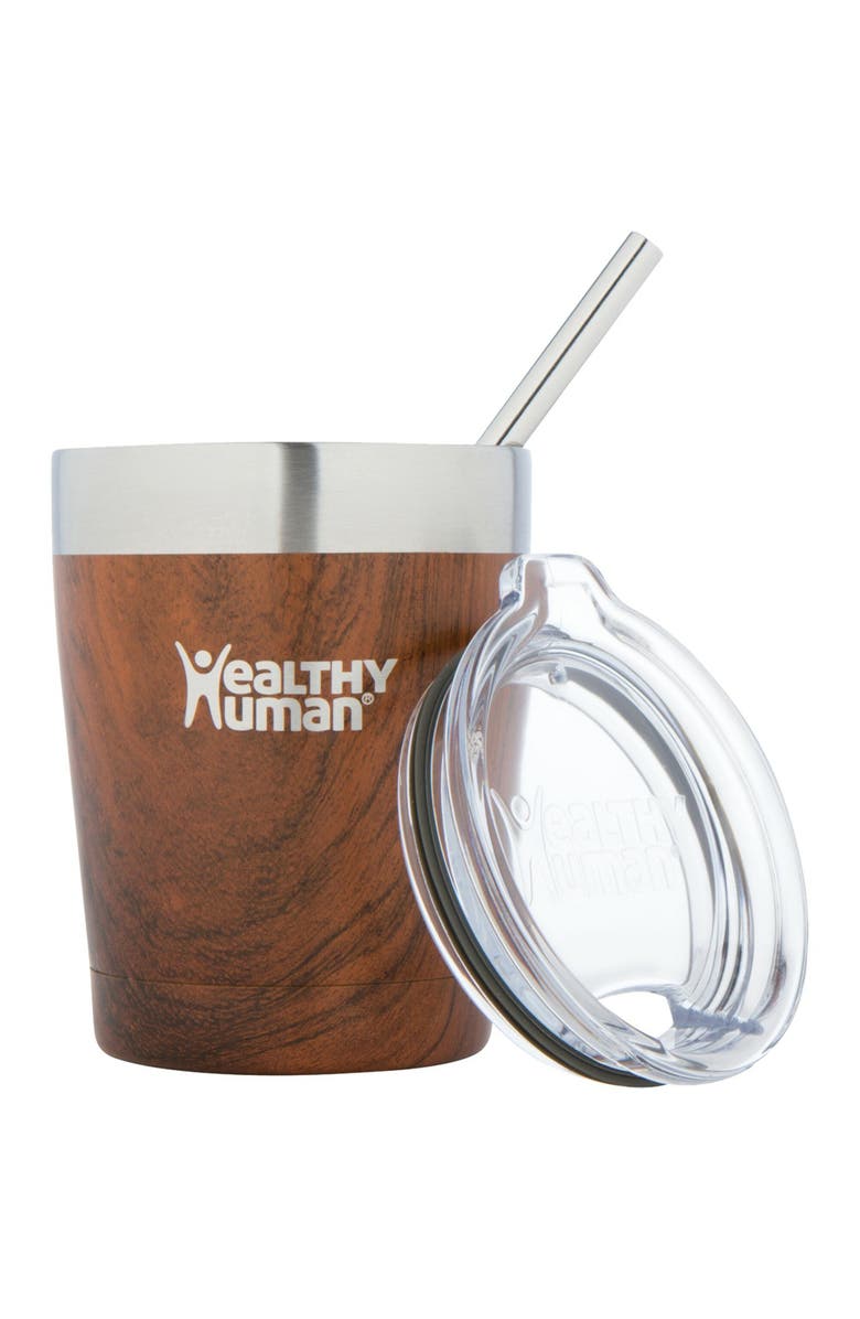 Healthy Human Stainless Steel Tumbler with Straw, 12oz Harvest Maple, Main, color, 