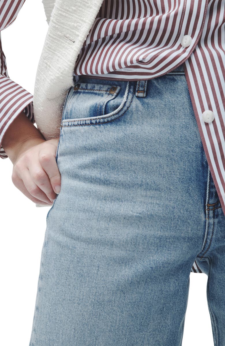 rag & bone Andi Raw Hem High Waist Ankle Wide Leg Jeans, Alternate, color, 