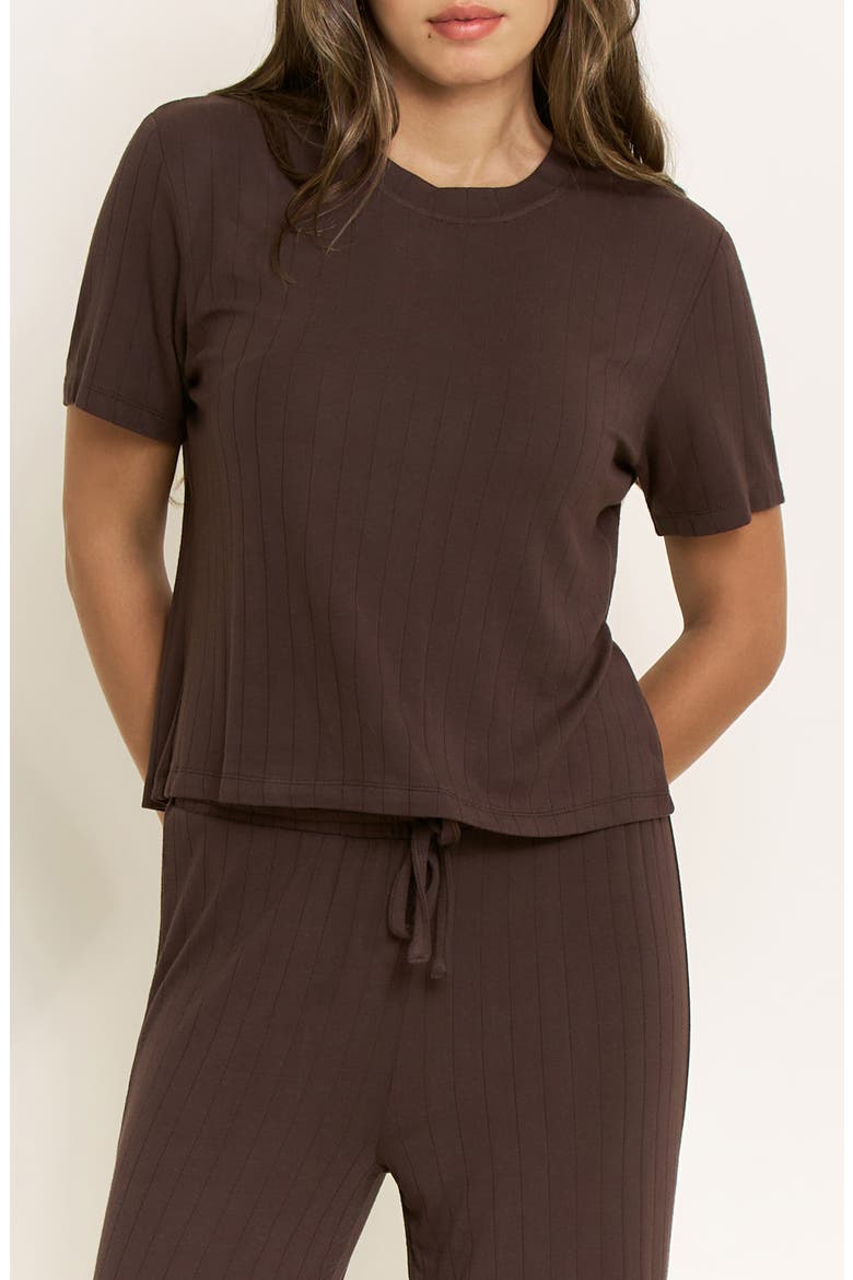 Cloud Modal Tee, Main, color, CHOCOLATE