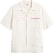 Wax London Didicot Summer Appliqué Cotton & Linen Camp Shirt