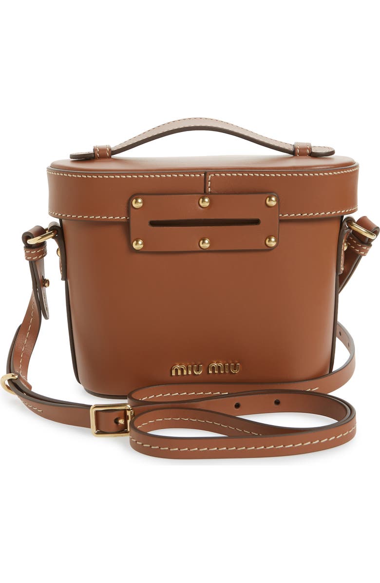 Miu Miu City Vanity Calfskin Leather Crossbody Bag, Alternate, color,