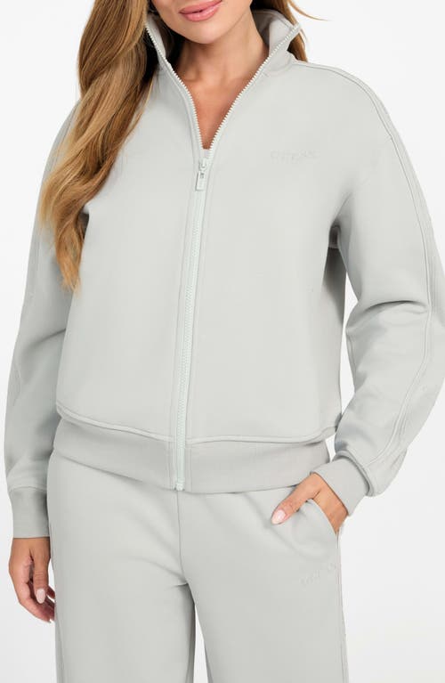 Guess Octavia High Neck Full Zip Sweatshirt In Blue