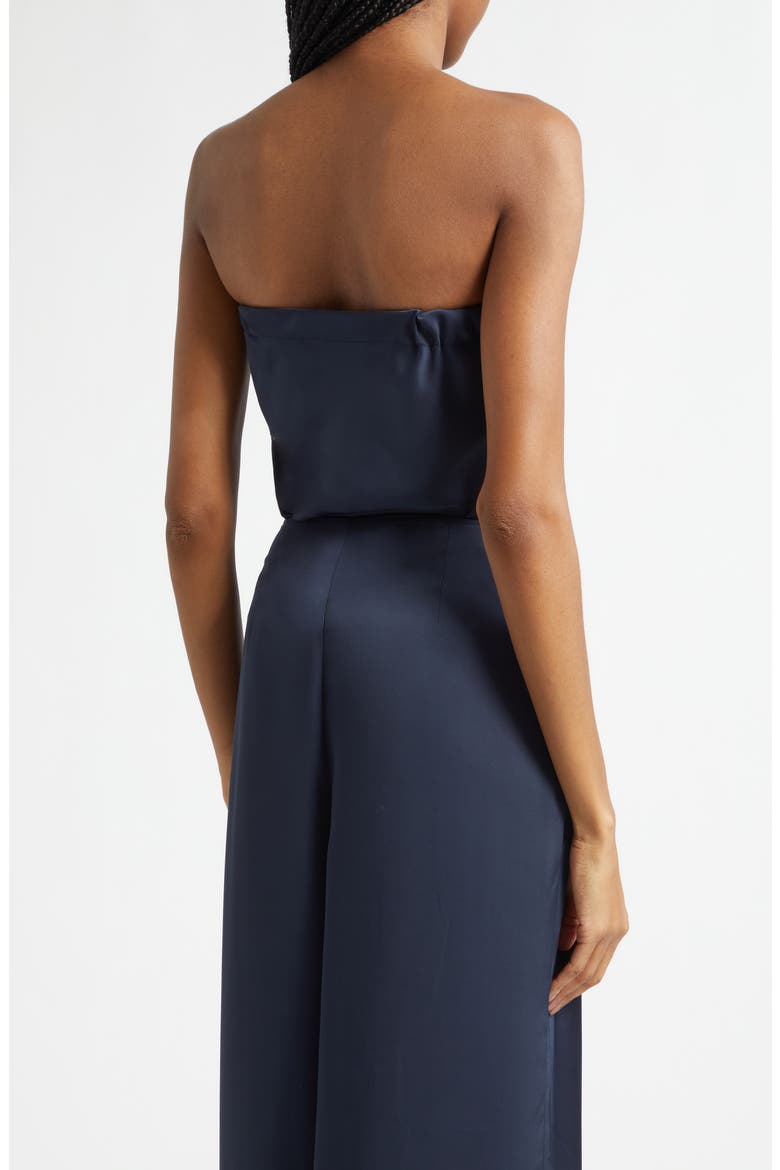 Ruben Strapless Satin Bodysuit, Alternate, color, NAVY