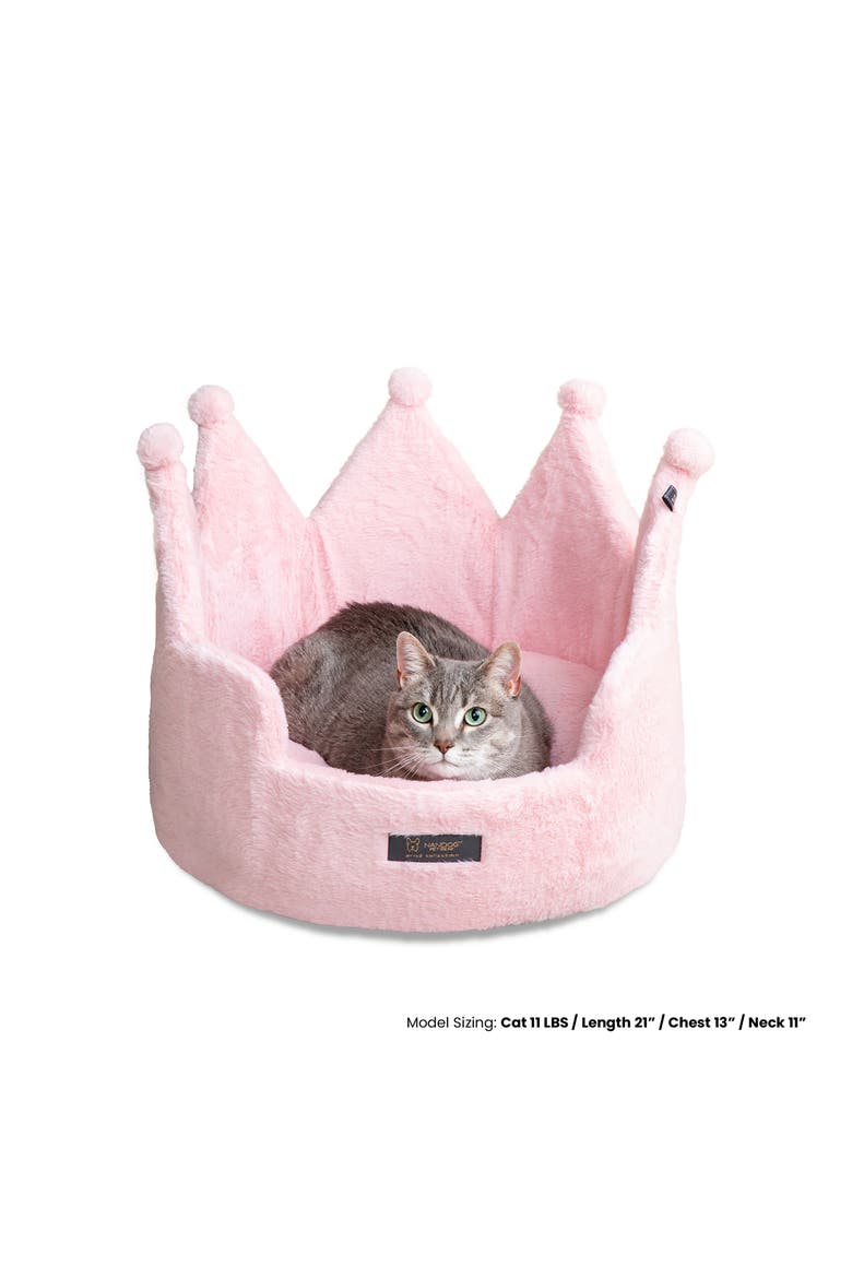 Crown Dog  Bed for Cats & Dogs, Alternate, color, Blush Pink