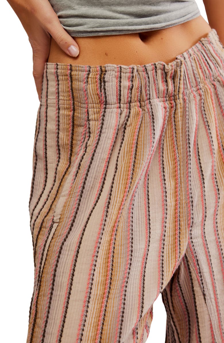 Free People Days End Stripe Cotton Drawstring Pants, Alternate, color,