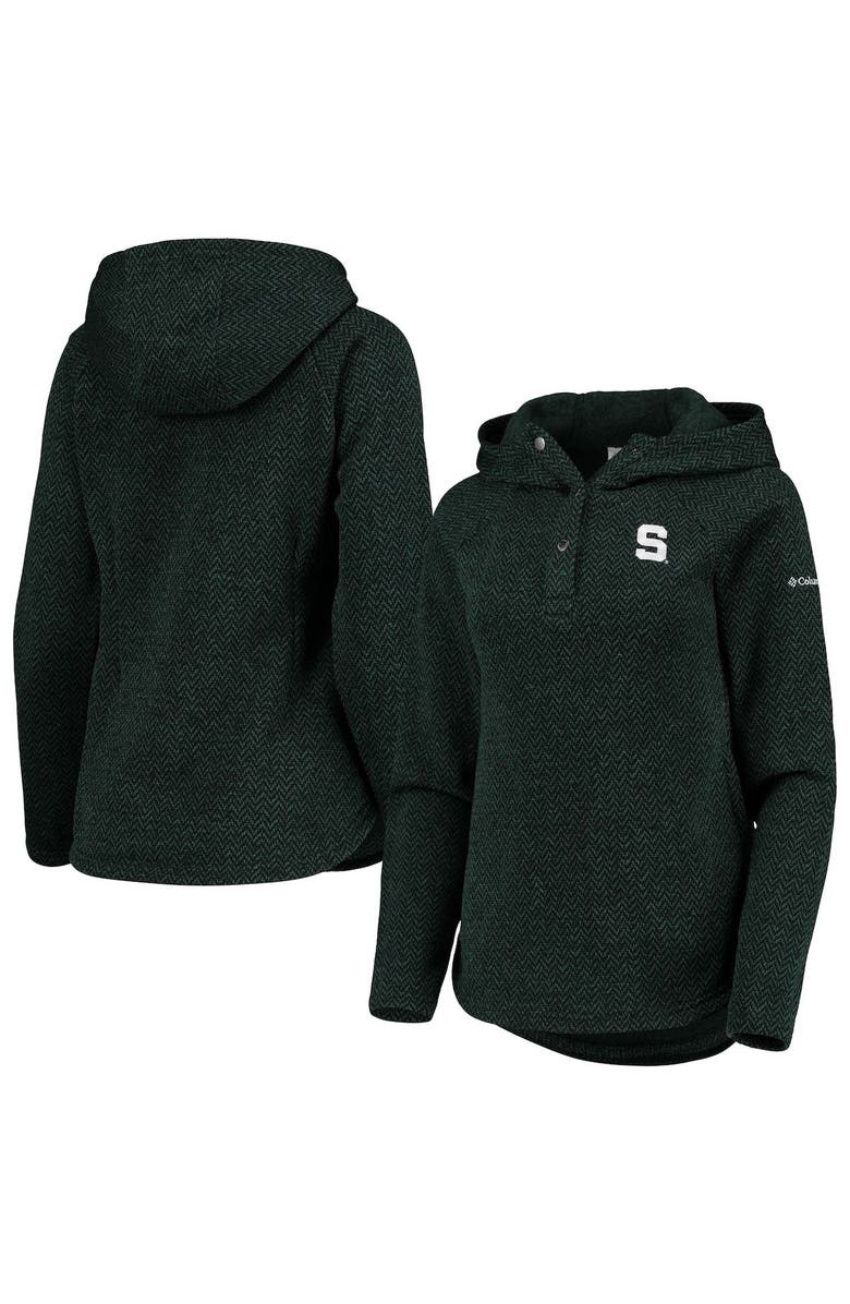 Columbia Women's Columbia Green Michigan State Spartans Darling Days Raglan Fleece Pullover Hoodie, Main, color, Green