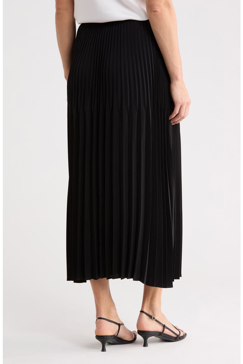 Pleated Midi Skirt, Alternate, color, BLACK
