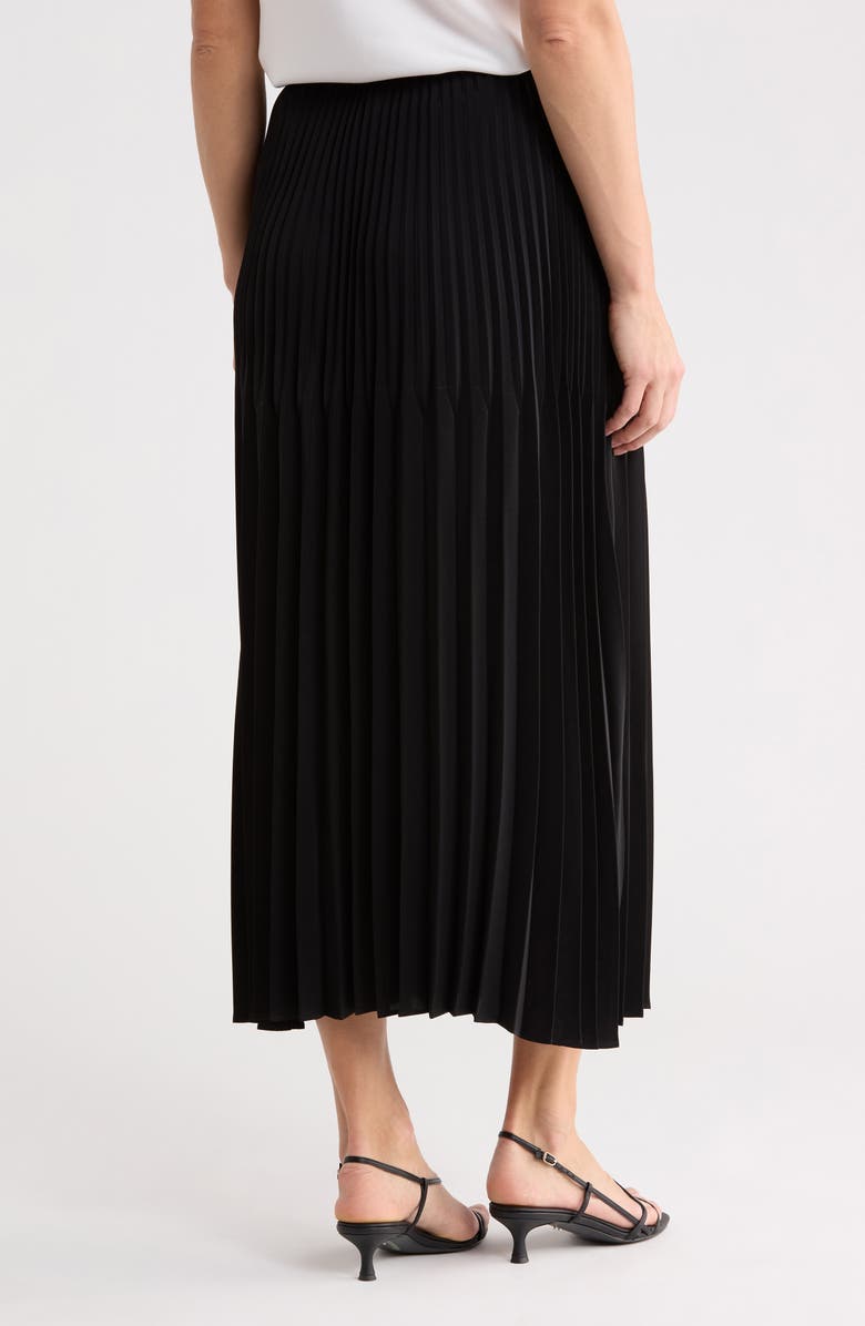 Gemma + Jane Pleated Midi Skirt, Alternate, color, Black