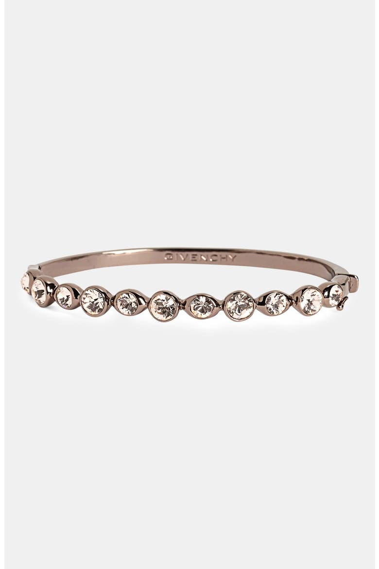 Hinged Bangle (Nordstrom Exclusive), Main, color, BROWN GOLD/ SILK CRYSTAL