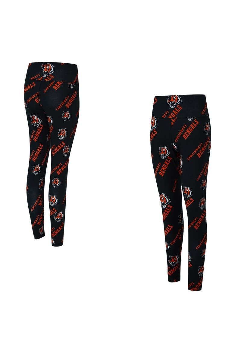 Women's Concepts Sport Black Cincinnati Bengals Mosaic Allover Print Leggings, Main, color, Black