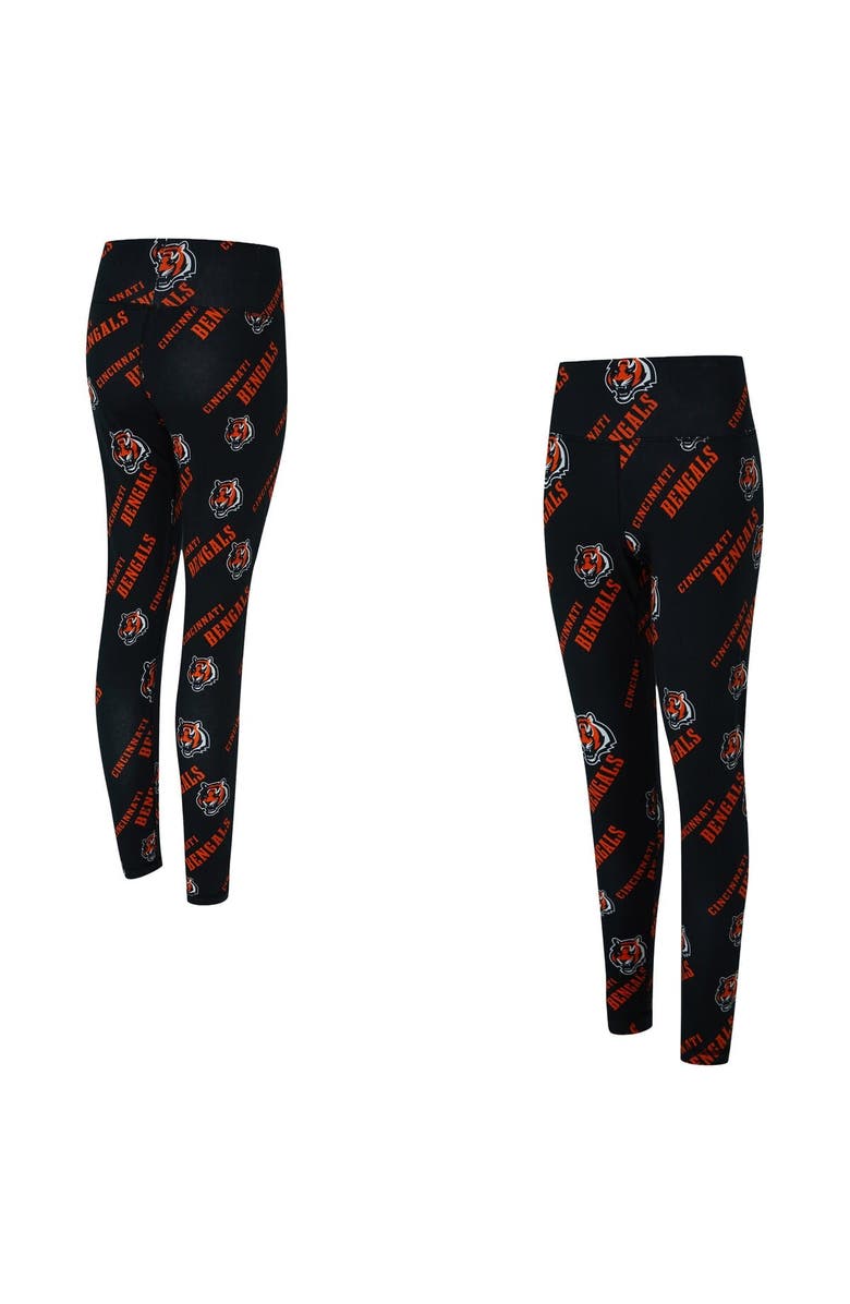 CONCEPTS SPORT Women's Concepts Sport Black Cincinnati Bengals Mosaic Allover Print Leggings, Main, color, Black