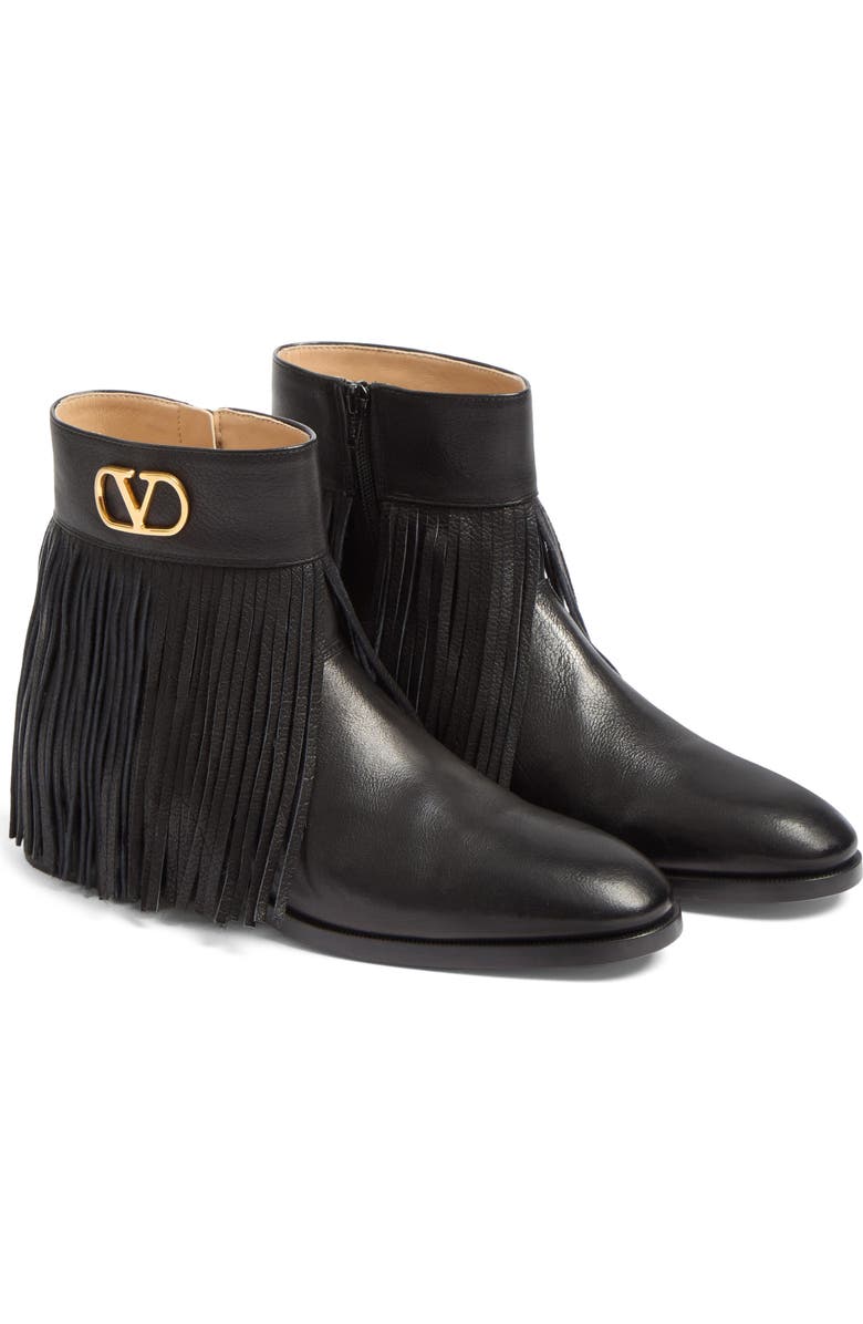 Valentino Garavani Pat Buffalo Ankle Boot, Main, color, Nero
