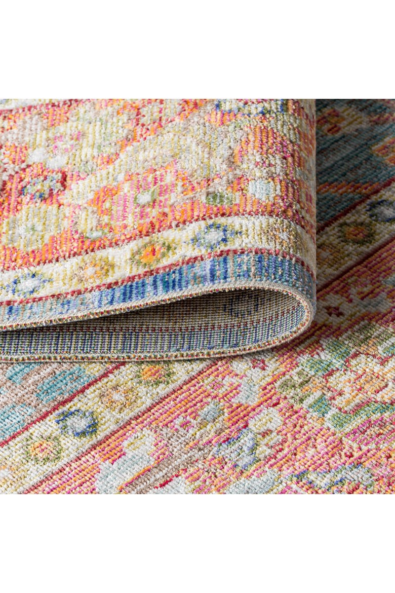 Alba Modern Faded Peshawar Area Rug, Alternate, color, Plum/Terracotta