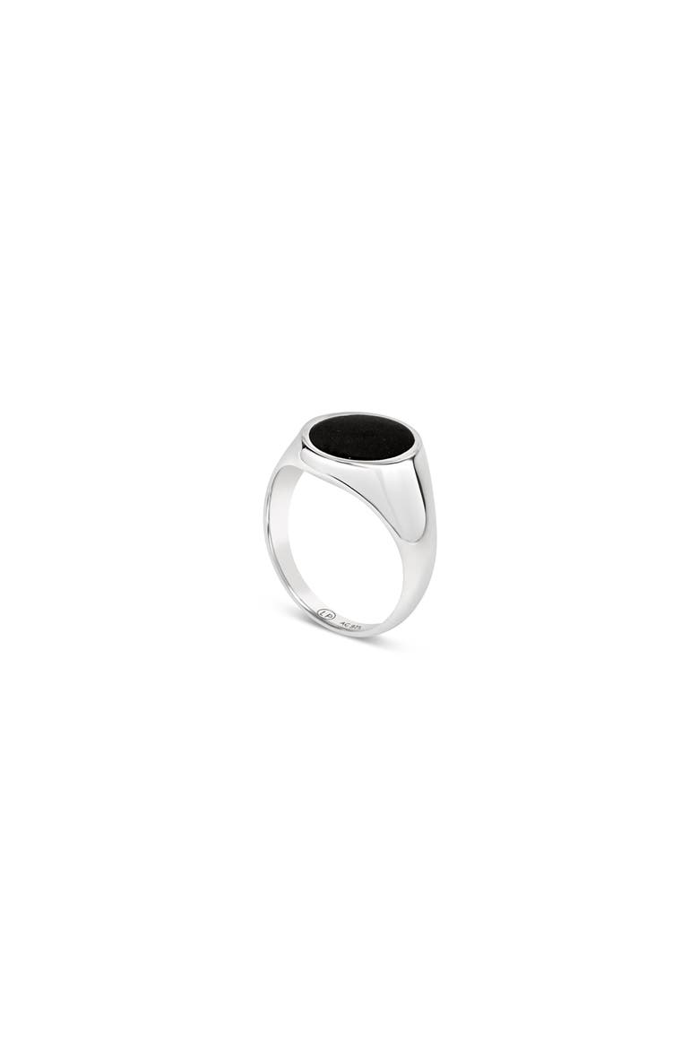 Black Onyx Signet Ring, Main, color, Black