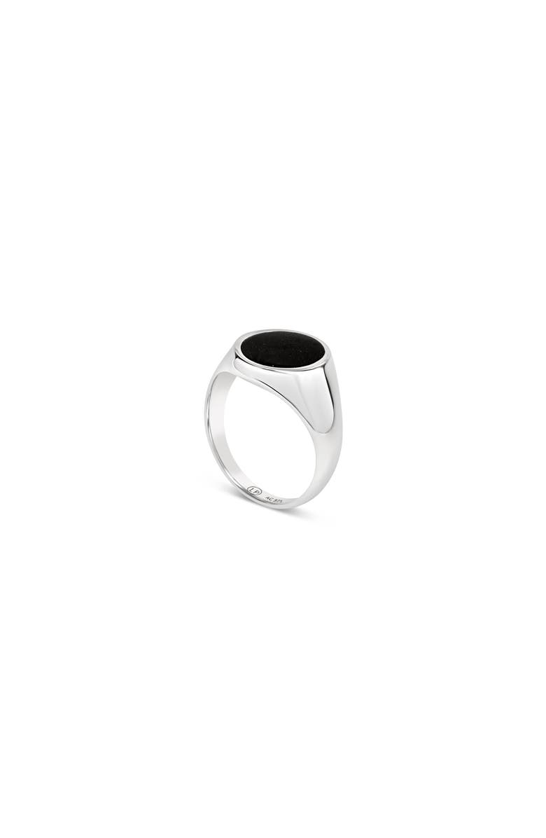 LOUPN Black Onyx Signet Ring, Main, color, Black