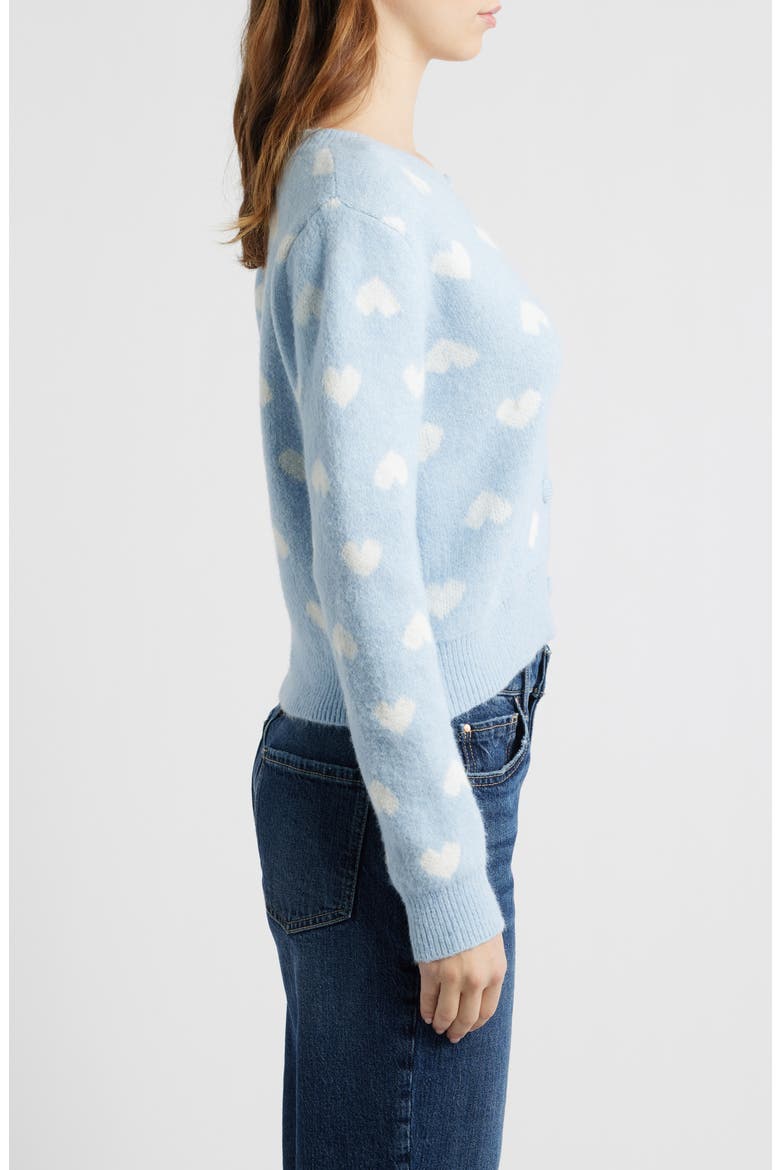 Heart Jacquard Cardigan, Alternate, color, LIGHT BLUE CREAM